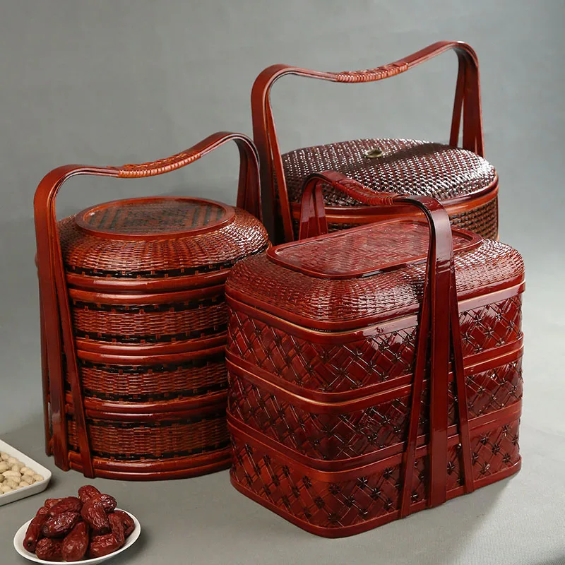 Cesta de Picnic de Bambú con T - Food Snacks Hamper reseña y precio