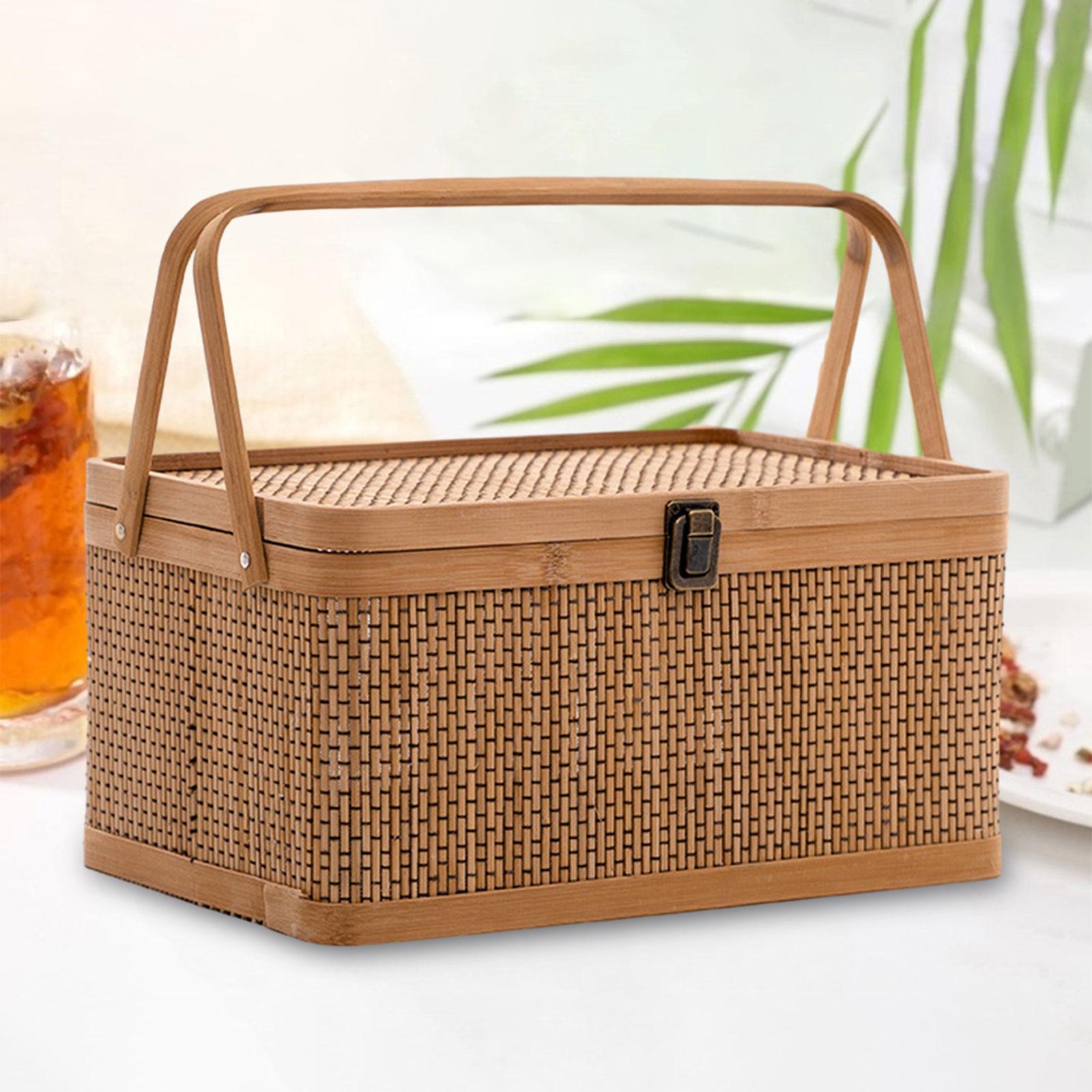 Cesta de Picnic de Bambú Hecha - Food Snacks Hamper reseña y precio
