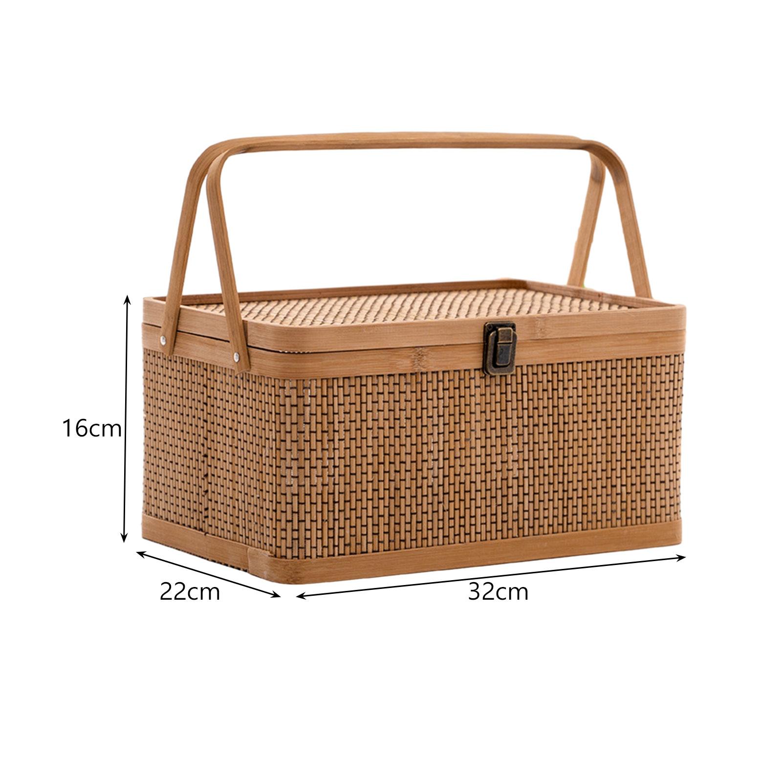 Cesta de Picnic de Bambú Hecha - Food Snacks Hamper reseña y precio