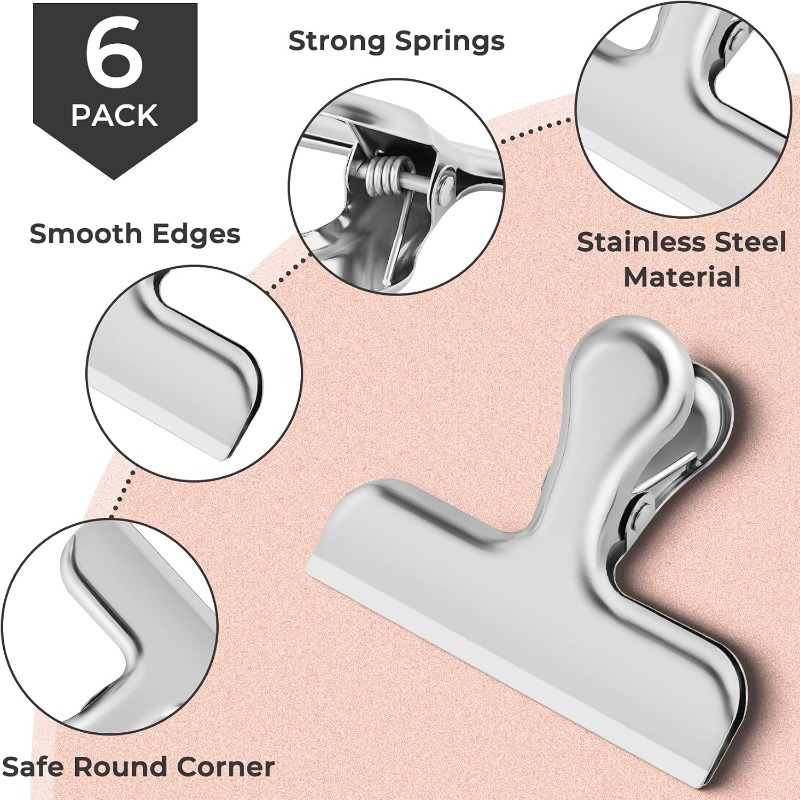 Paquete de 6 clips para sujeta - Food Snacks Chips reseña y precio