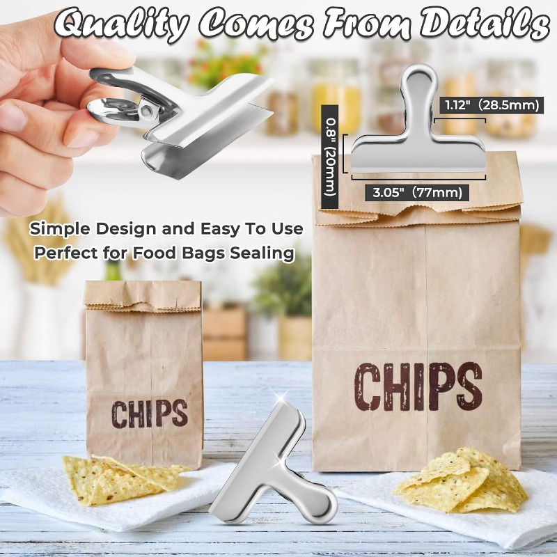 Paquete de 6 clips para sujeta - Food Snacks Chips reseña y precio